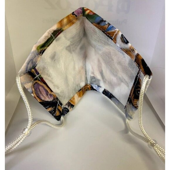 Handmade Puppies Reusable Cotton Face Mask Dog Adjustable - Picture 4 of 4